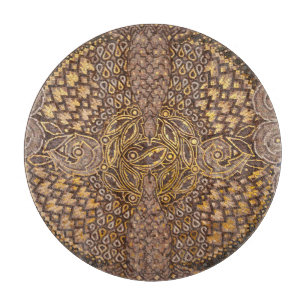 Gelbe Mosaik-Details, Deutschland Schneidebrett
