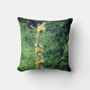 Gelbe Mullein-Wildblume Kissen