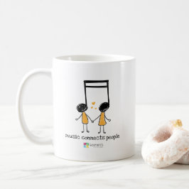 Gelbe Musik verbindet Menschen Kaffeetasse