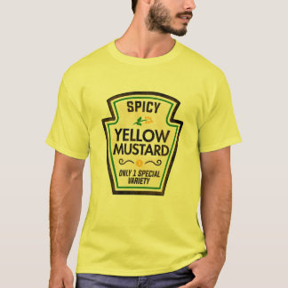 Gelbe Mustard Flasche Etikett Halloween Match Cos T-Shirt