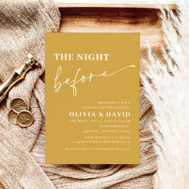 Gelbe Nacht vor der Probe Abendessen einladen Einladung