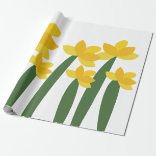Gelbe Narzissen Blumen Blüten Geschenkpapier