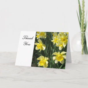 Gelbe Narzissen-Blumen danken Ihnen Dankeskarte