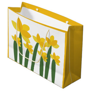 Gelbe Narzissen-Blumen Große Geschenktüte