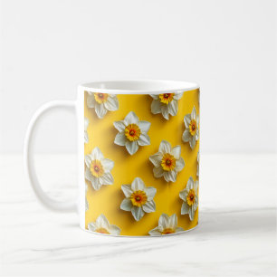 Gelbe Narzissenmuster Kaffeetasse