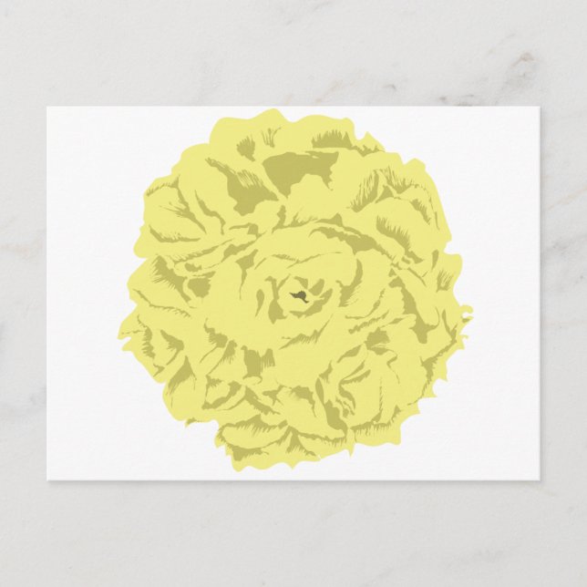 Gelbe Nelke-Blume Postkarte (Vorderseite)