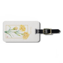 Gelbe Nelke Botanisches Aquarell Individueller Nam