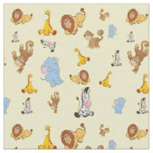 gelbe Niedliche Safari-Tiermuster - Giraffe, Eleph