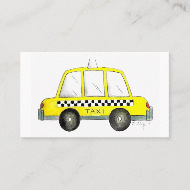 Gelbe NYC Gelbe Chauffeur Visitenkarte (Vorderseite)