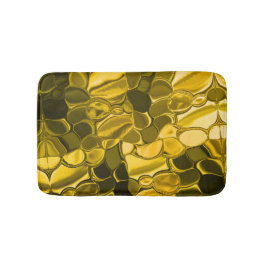 Gelbe oder goldene Farbstücke sehen aus wie golden Badematte
