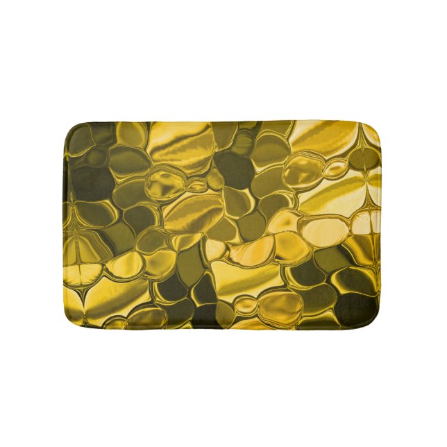 Gelbe oder goldene Farbstücke sehen aus wie golden Badematte (Vorderseite)