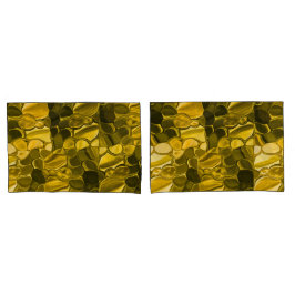 Gelbe oder goldene Farbstücke sehen aus wie golden Kissenbezug