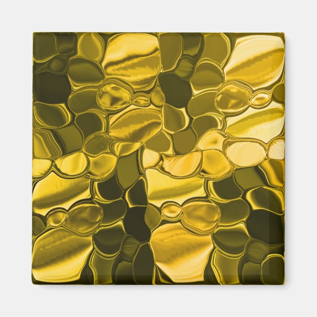 Gelbe oder goldene Farbstücke sehen aus wie golden Magnet (Vorne)