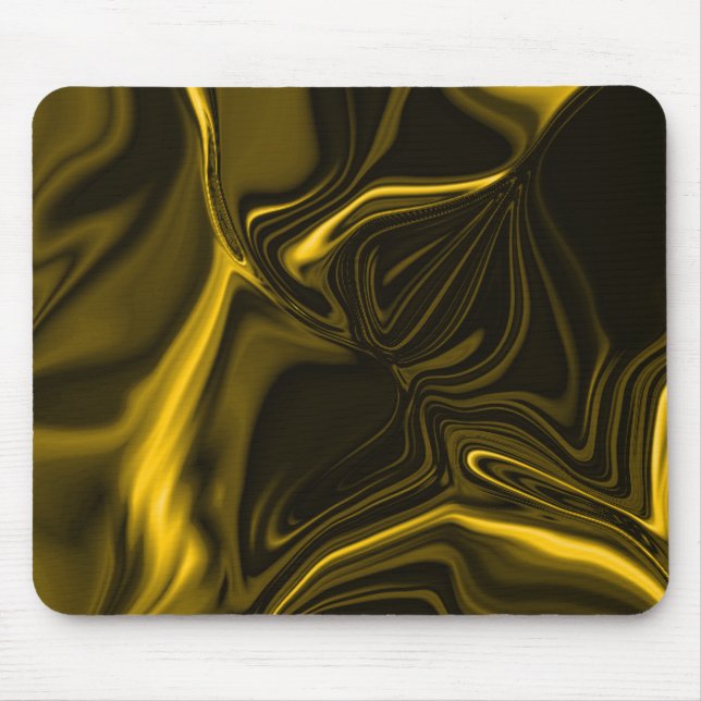 Gelbe oder goldene Kurven auf einem braunen Bild Mousepad (Vorne)