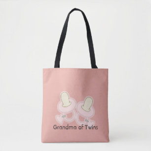 Gelbe Oma Tante Schwester von Zwillingen Mama Tasche