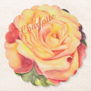 Gelbe Orange Untersetzer