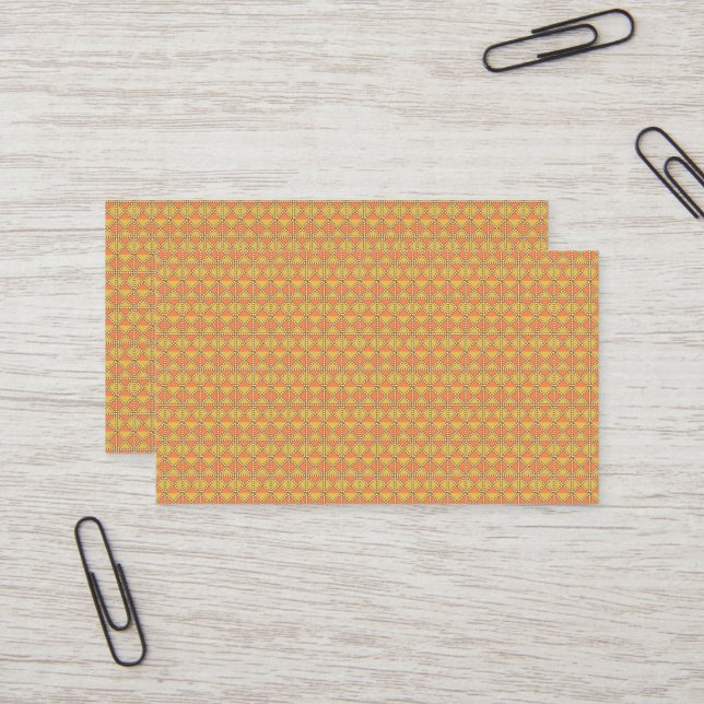 Gelbe, orangefarbene und braune Packpapiere Visitenkarte (Vorderseite/Rückseite Beispiel)