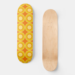 Gelbe Orangen-Donuts mit Orangenfüllung Skateboard