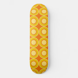 Gelbe Orangen-Donuts mit Orangenfüllung Skateboard