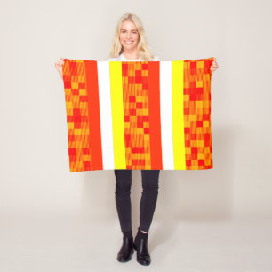 Gelbe Orangenblanke Fleecedecke