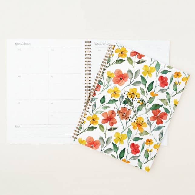 Gelbe Orangenblumen  Planer (Anzeige)
