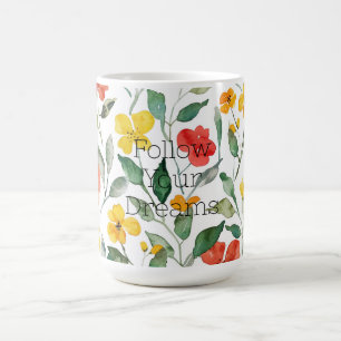 Gelbe Orangenblüten Kaffeetasse