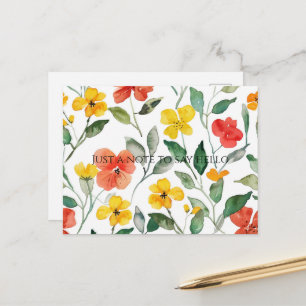 Gelbe Orangenblüten Postkarte