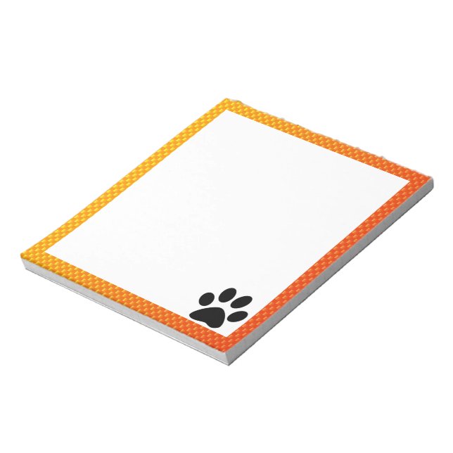 Gelbe Orangenpflaster Notizblock (Rotiert)