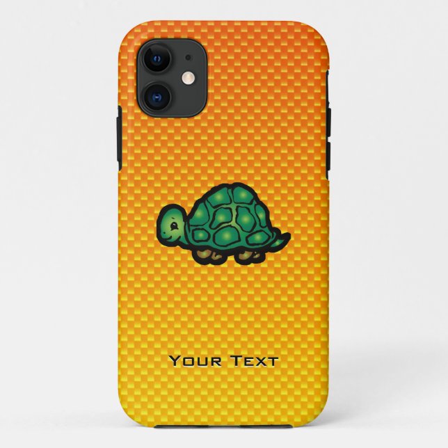 Gelbe Orangenschildkröte Case-Mate iPhone Hülle (Rückseite)