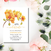 Gelbe Orchidee Blume Blossom 50. Geburtstag