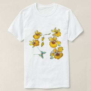 gelbe Orchidee mit transparentem Hintergrund T-Shirt