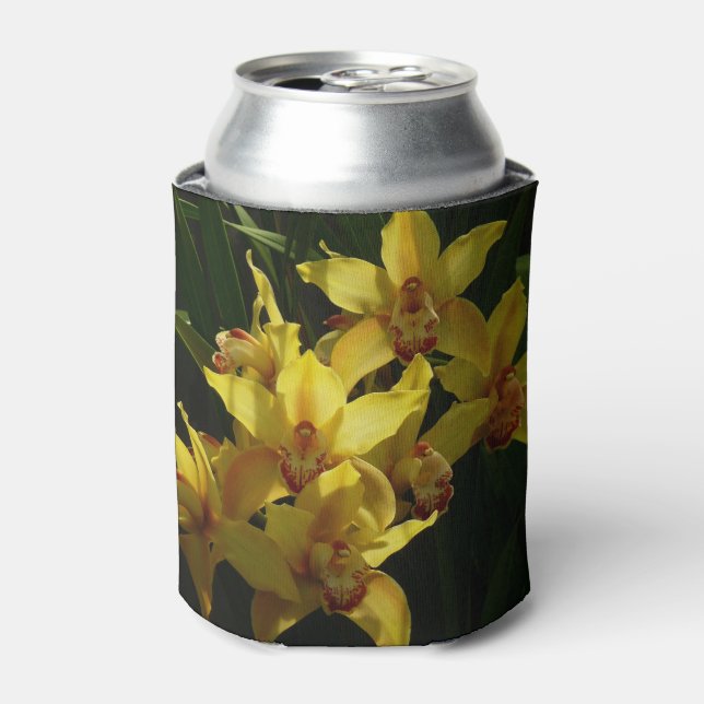 Gelbe Orchideen Dosenkühler (Kanne Vorderseite)