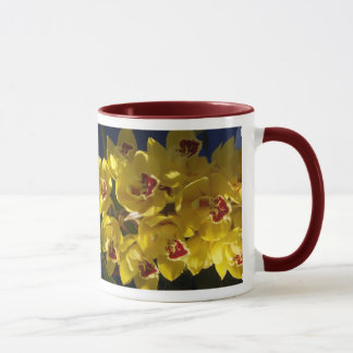 Gelbe Orchideen Tasse