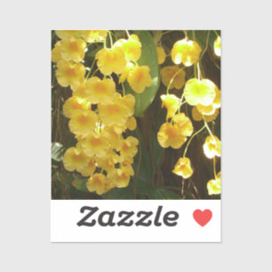 Gelbe Orchideen - tropische Blume Aufkleber