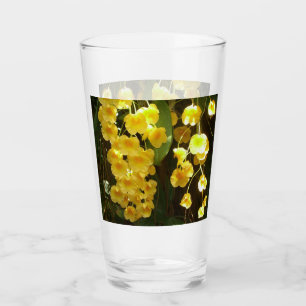 Gelbe Orchideen - tropische Blume Glas
