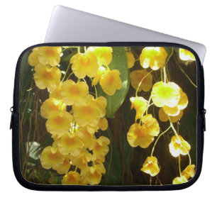 Gelbe Orchideen - tropische Blume Laptopschutzhülle