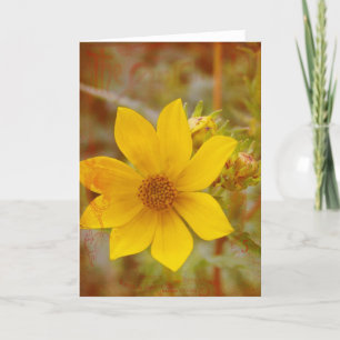 Gelbe Originalblume Karte