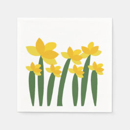 Gelbe Osterglocken-Blumen-Party Serviette