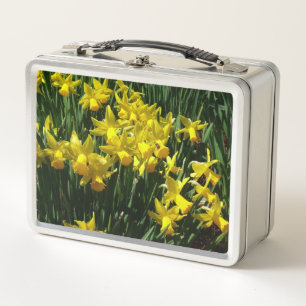 Gelbe Osterglocken I Fröhliche Frühlingsblumen Metall Brotdose