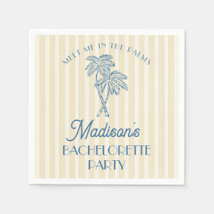 Gelbe Palm Spring Pastell Strand Junggesellinnenab Serviette