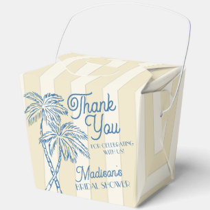 Gelbe Palm Springs Pastell Strand Brautparty Geschenkschachtel