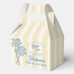 Gelbe Palm Springs Pastell Strand Brautparty Geschenkschachtel