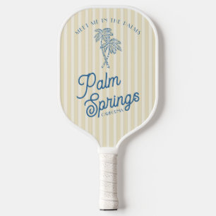 Gelbe Palm Springs Pastell-Strandparty Pickleball Schläger