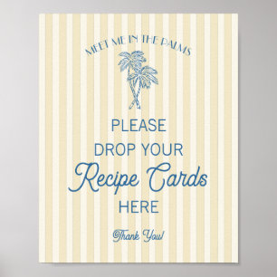 Gelbe Palme Palm Springs Strand Teile ein Rezept B Poster