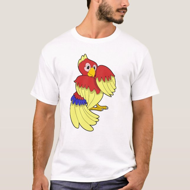 Gelbe Papagei T-Shirt (Vorderseite)