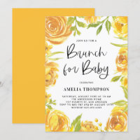 Gelbe Peongs und Rose Blumenkraut Baby Brunch