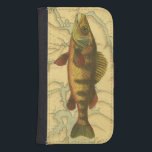 Gelbe Perle auf Karte Phone Geldbeutel<br><div class="desc">Dieser Ausdruck illustriert ein künstlerisches Bild eines Gelbfisch. Der Hintergrund zeigt eine Vintage Landkarte in hellbeigen Farben. Der braune Rahmen ähnelt dem alten Holzmuster mit gelb-roten Blume an den Kanten. Eine tolle Ergänzung zu Ihrer Angelsammlung!</div>
