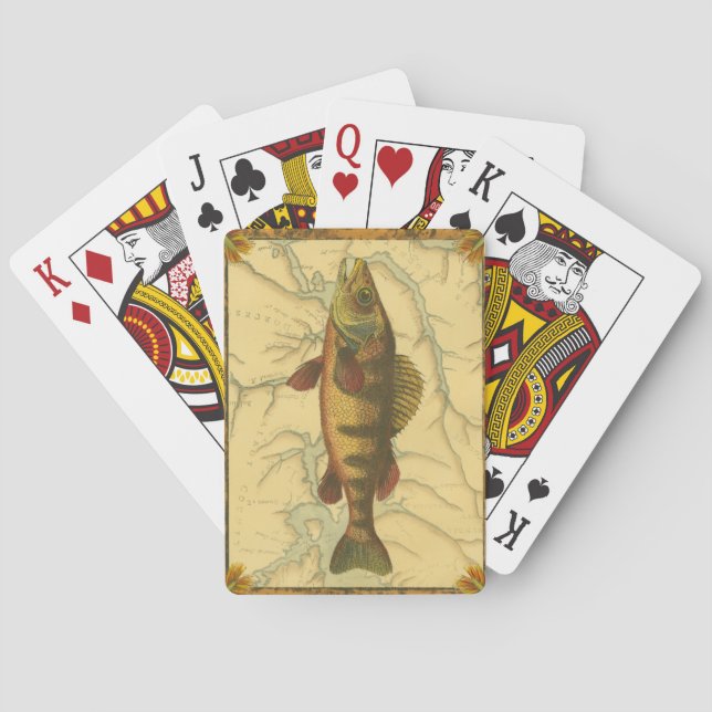 Gelbe Perle auf Karte Spielkarten (Rückseite)