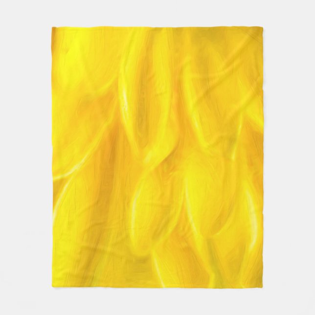 Gelbe Petals Fleece Blanket (Vorderseite)