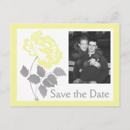 Gelbe Pfirsiche auf weißer Save the Date Postkarte
